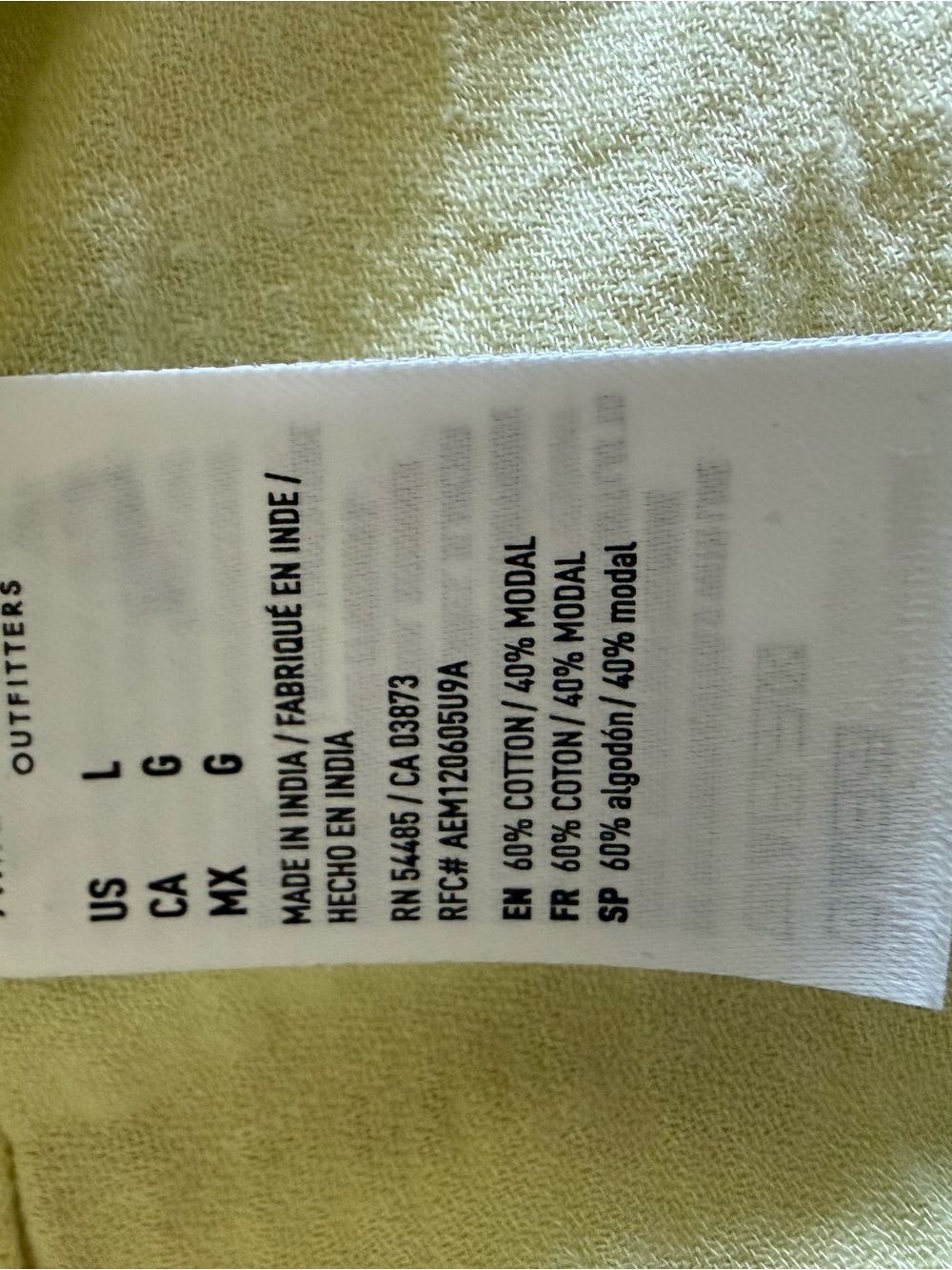 American Eagle Outfitters Light Yellow Button-Down Shirt - Picture 5 of 5